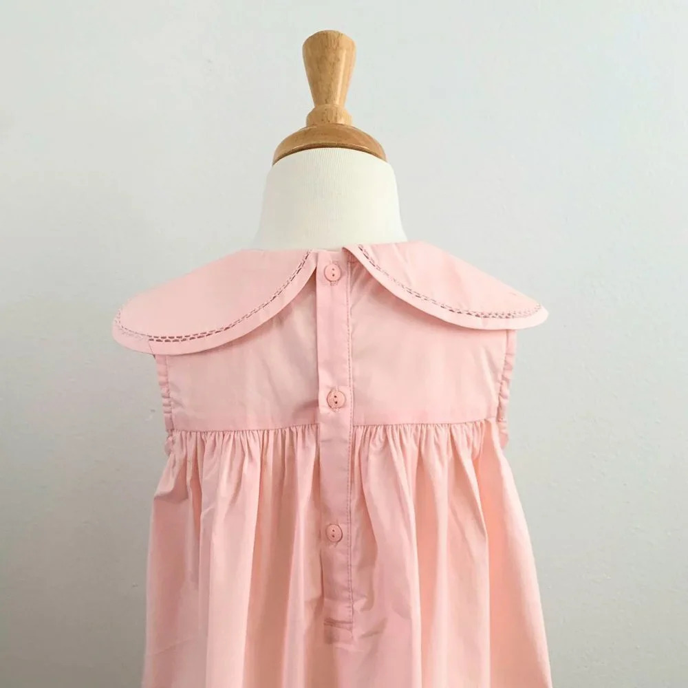 NWT Pretty Girls Flower Petal Collar Dress Boutique Casual Spring & Summer 4T - Picture 4 of 5